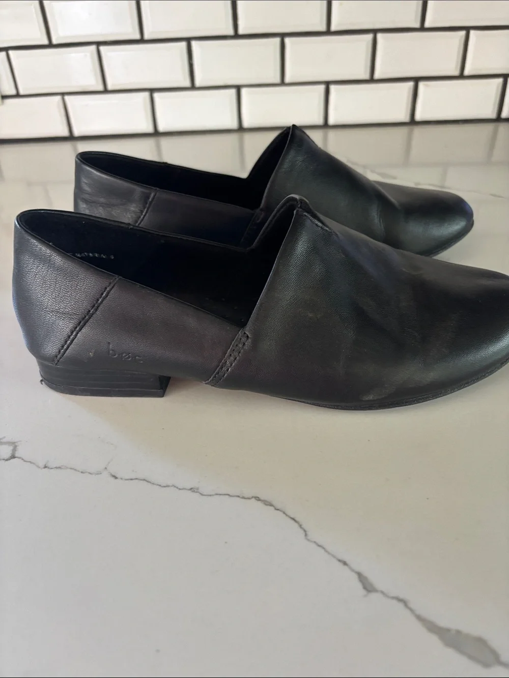 b.o.c. Suree Black Genuine Leather Slip-On Loafers, Women’s Sz 7 NEW W/OUT TAGS